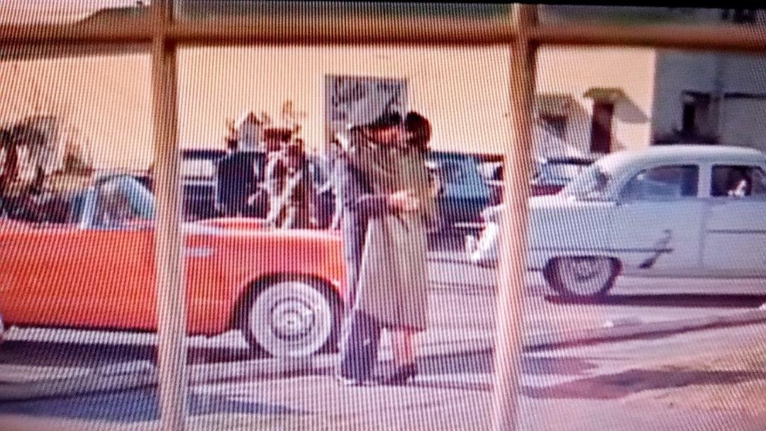 Natalie Wood and Efrem Zimbalist Jr. share an embrace for the movie Bombers B-52 on location at Castle Air Force Base. Photo: Warner Brothers trailer.  