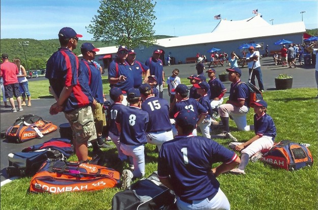 Titans Elite Players get ready for action at the Cooperstown tournament.  Photo by Titans Elite