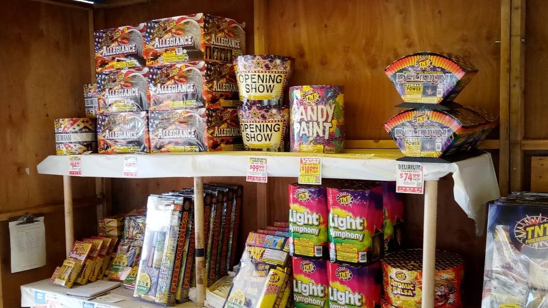 Some of the selection of safe and sane fireworks available at one of the many stands throughout Merced. Photo: Steve Newvine Getting a permit to sell fireworks is really not that hard for a non-profit organization.