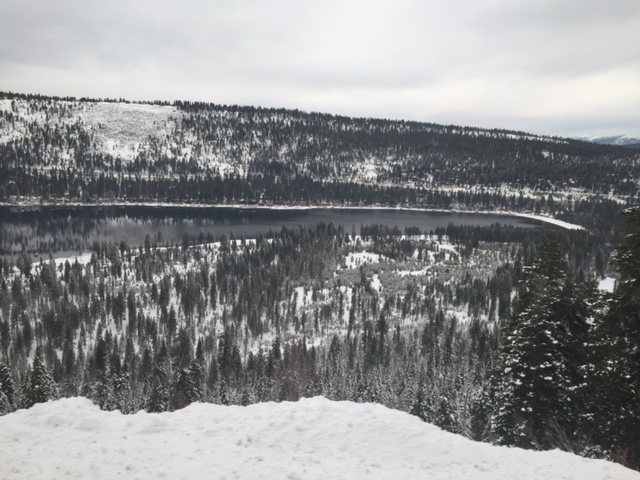  The California Zephyr follows part of the trail blazed by the Donner party.  This is Donner Lake.  Photo by Steve Newvine 