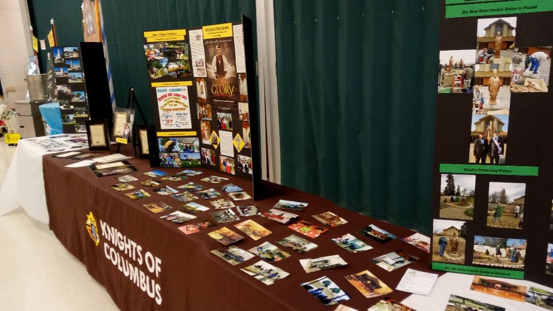 Displays of the accomplishments made by the St. Teresa of Calcutta Council of the Knights of Columbus in Merced, CA. Photo: Steve Newvine