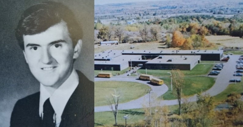 Steve Newvine high school senior photograph. South Lewis Central School in 1975. Photo: Talon HS Yearbook