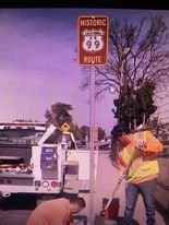  Historic 99 signs have been placed in seven locations along Gateway Drive in Madera.  Photo: Madera Tribune. 