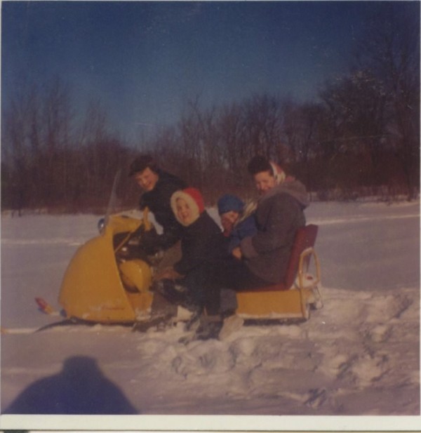 Newvine Family on their Snowmobile, Courtesy: Newvine Family Collection