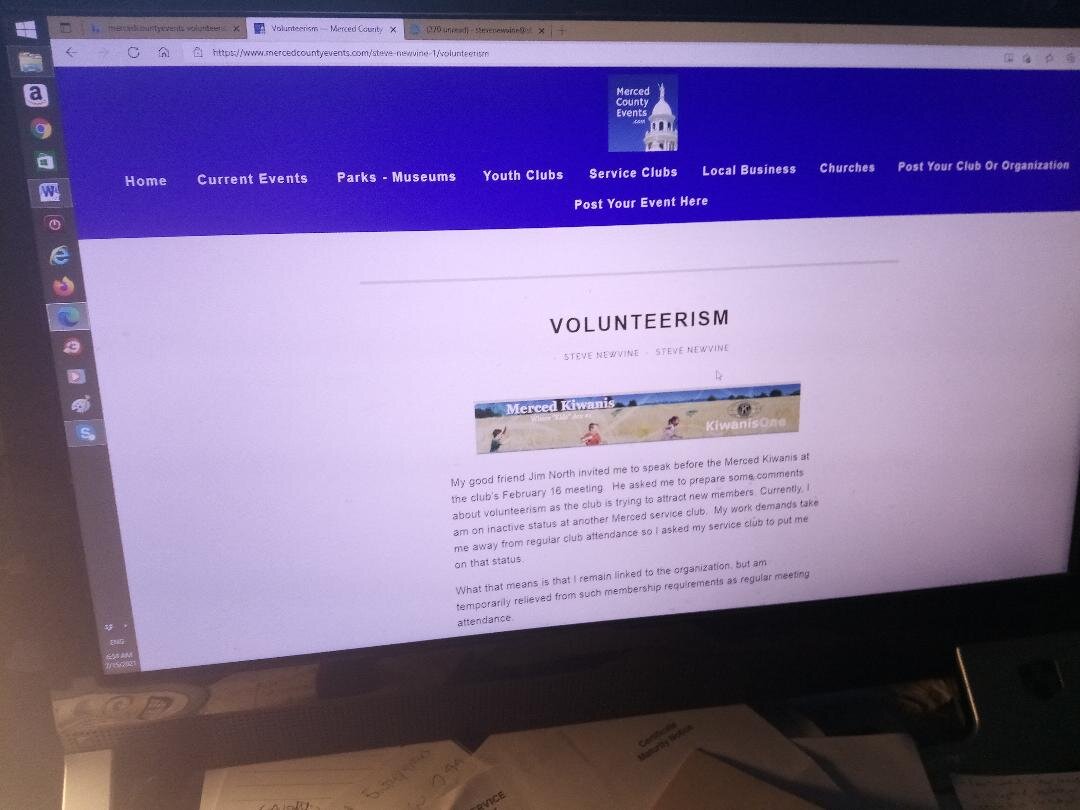  The first column I wrote for MercedCountyEvents.com in 2011 